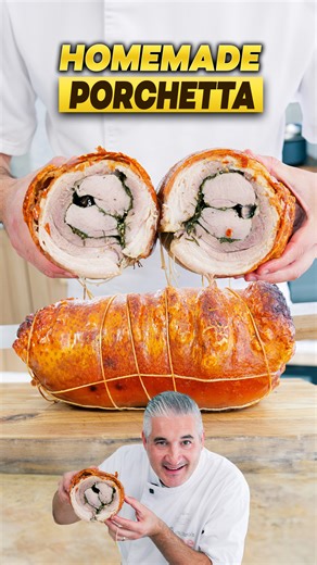 This is REAL Italian PORCHETTA! Golden, crackling skin on the outside. Juicy, tender pork layered with garlic, fennel, rosemary and black pepper on the inside 🤤 Porchetta isn’t just a roast, it’s one of Italy’s most iconic street foods and a true celebration dish! I combined the techniques I learned from a world-class porchetta master and from my dad to show you exactly how to make it at home... the right way: No unnecessary ingredients. No wrong rolling. No stress. Just pure flavour, perfect c