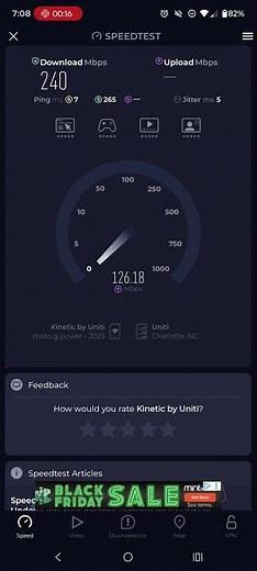 kinetic by Windstream home Internet speed test