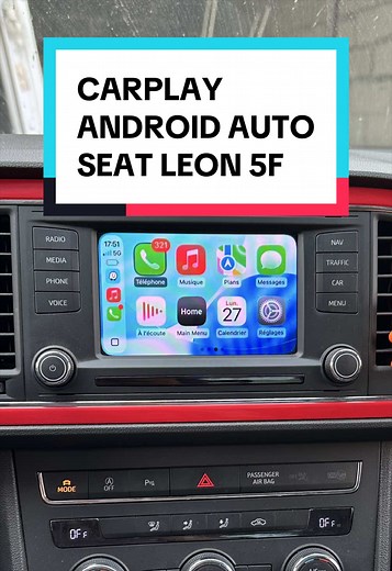 Ajouter CarPlay et Android Auto sans fil sur Seat Leon 2013