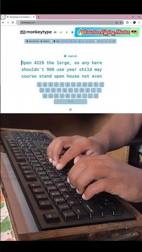 93 WPM 😱 with 100% Accuracy | All Keys Include 🔥 #fasttyping #typing #viral #raushantypingmaster