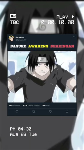 Sasuke awakens Sharingan