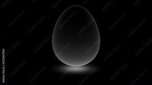 Egg. Looping footage has 4K resolution. Prores 4444.
