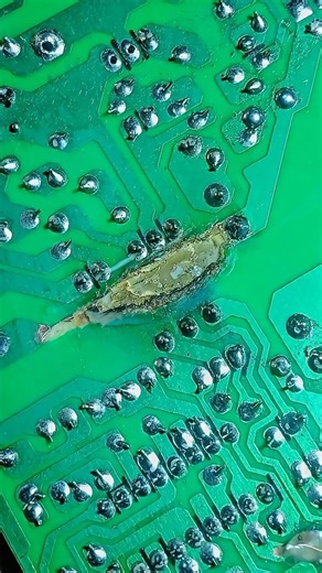 repair pcb burnt #repair #linepcb #electronic
