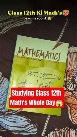 Studying Class 12th Math's Whole Day😱 Study Vlog🎯 #shorts #studyvlog #studywithme #class12 #class11