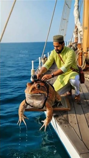 “GoPro on a Giant Frog Reveals a Magical Deep Sea World!” #shorts