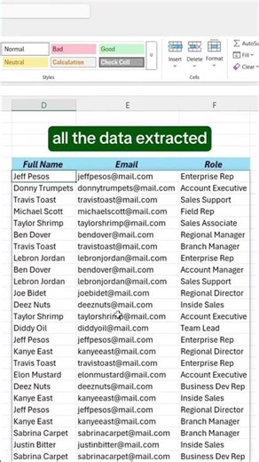 Extract Data in Excel #excel