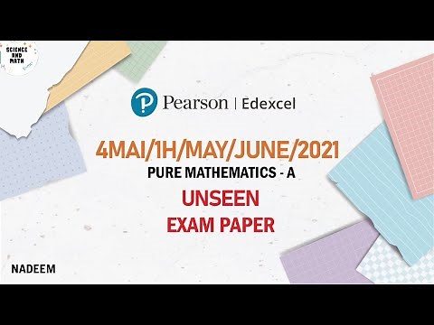 4MA1/1H/2021/MAY/JUNE| Edexcel International GCSE Mathematics A | 2021| M/J| Science And Math