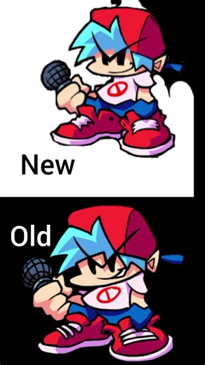 fnf bf old and New #fnfbf #fnf #fridaynightfunkinmod