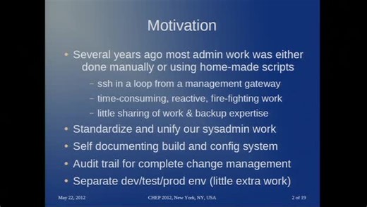 Centralized Fabric Management Using Puppet, Git, and GLPI