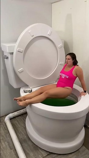 Falling into world largest Giant toilet #funny #comedy