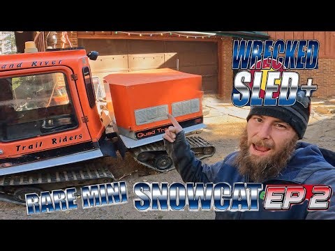 We RIPPED APART A Snowmobile & A RARE Mini Snowcat!!! So We Could Turn Them Into One?! Quad Trac Ep2