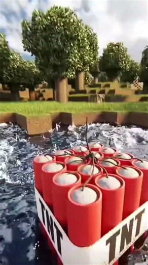 real Minecraft mods TNT blast #herobrinegamerz #minecraft