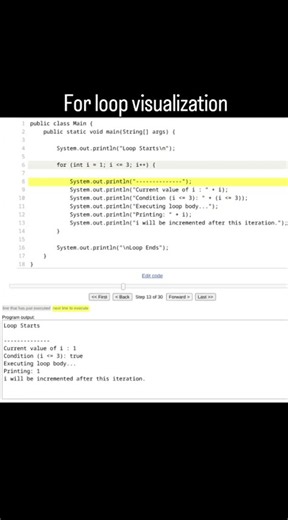 For Loop Visualization 🚀#shorts