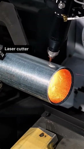 Fast Automatic Metal Pipe Cutting Technology #MetalFactory #CuttingProcess #LaserCutter