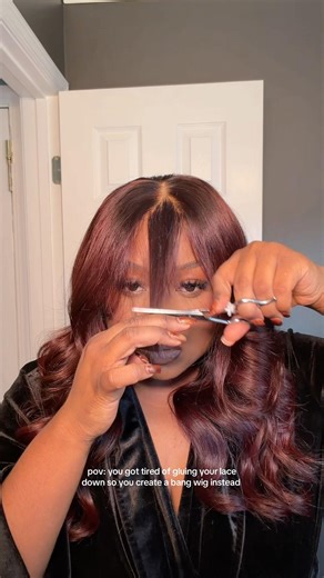 bang tutorial #bangs #wigs #closurewig #bangtutorial #cuttingbangtutorial