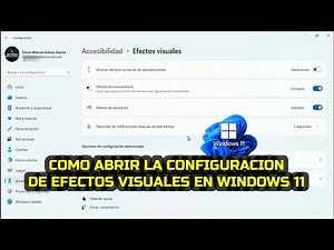 Cómo abrir la configuración de efectos visuales en Windows 11