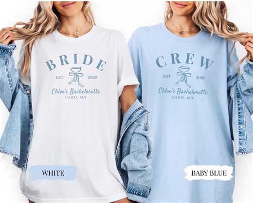 Custom Bride & Crew Shirts Personalized Bride Squad T-shirt Bachelorette Party Matching Tee Bridal Trip Mexico Shirt Bride Tribe Party Gift - Etsy