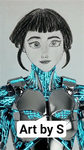 Zoey in robot form 😀. #drawing #kpop #viral #shorts #youtubeshorts #sketch