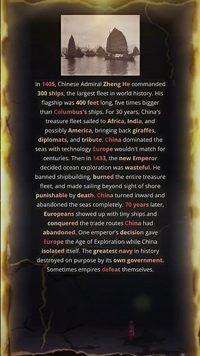 China Burned World's Largest Navy Itself