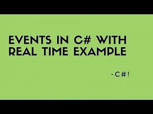 Events in c# with real time example