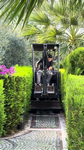 Mini Excavator Action in Tight Spaces