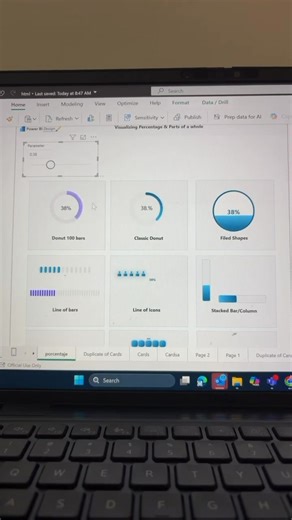 Porcentajes en #PowerBi animados y dinamicos Representar porcentaje en Power BI siempre ha sido un dolor de cabeza no hay muchas variedades , la verdad solo hay una opción (Gauge), aqui te enseño como crear tus propias Visualizaciones de Porcentajes | BI Analysts