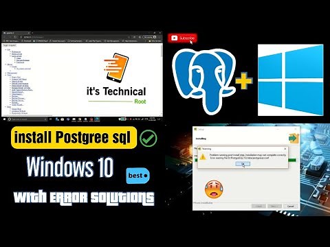Installation Postgres SQL 13 in Windows 10 error free | problem running post -install step by step