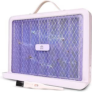 WBM Smart Electric Bug Zapper, LED UV Light Trap Mosquito, Portable & Wall-Mountable High-Voltage Electric Mosquito Bug Zapper Indoor & Outdoor with Safety Mesh