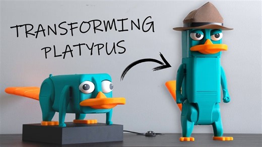 Maker Boi Made a Transforming Perry the Platypus Robot  from Phineas and Ferb