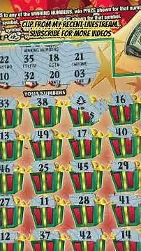 $20 $5000 Festive Frenzy - Ticket 001 - Symbol Win for Big Zeros 😀😀 NJ Lottery
