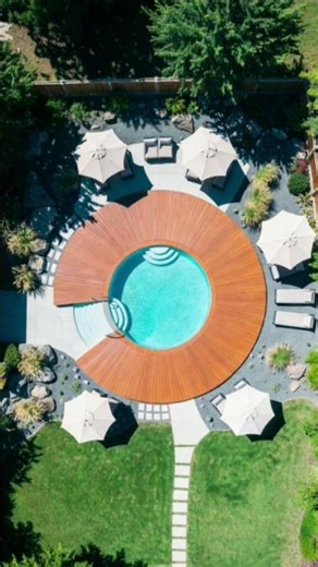 “You Won’t Believe This Backyard Transformation! 😱 Circular Pool Paradise Build#shorts