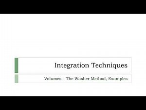 The Washer Method, Examples