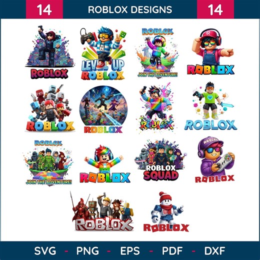 Roblox SVG Bundle: Cricut Ready Vector Graphics (digital Download) - Etsy Australia