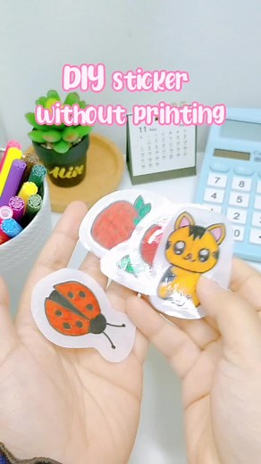 DIY Stickers Without Printing for Journals | Easy Homemade Tutorial