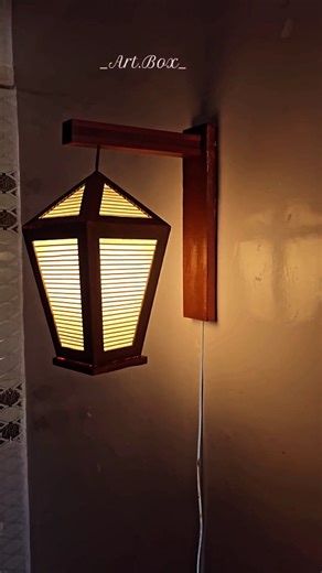 twinkle on Instagram: "Wall Hanging Lamp Making || Amazing Night Light || #shorts #youtubeahorts #light Credit-@_Art.Box_"