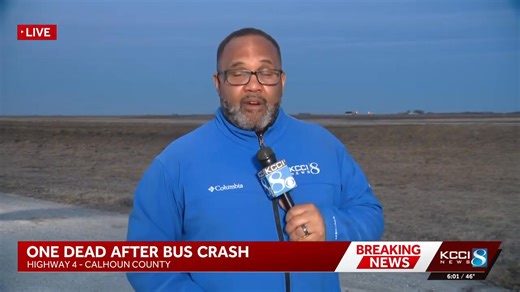 1 Person Killed After Bus Carrying College Baseball Team Crashed and Landed in Ditch All bus passengers were accounted for, the Iowa State Patrol said By Angel Saunders February 11, 2026 10:28 PM EST Iowa Lakes Community College baseball bus crash. Credit : KCCI/youtube A bus carrying more than two dozen college athletes and staff members crashed in Iowa, leaving one person dead The Iowa Lakes Community College baseball team was en route to Arkansas for two scheduled games at the time of the inc