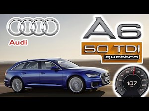 20202 Audi A6 C8 Avant 50 TDI quattro (286hp) - acceleration with launch control