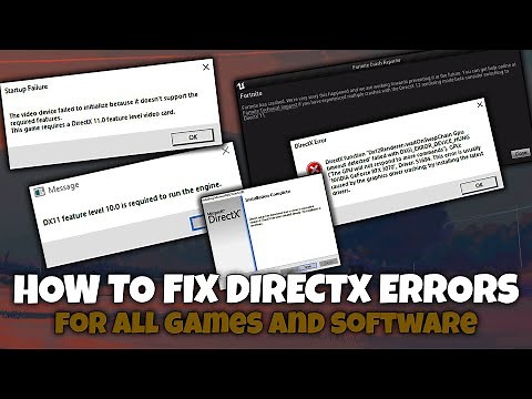 How to Fix Directx Error for All Games | Directx 11/12