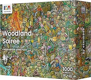 Woodland Soiree by Evermade - A Hidden Message Mystery Jigsaw Puzzle - 1000 Pieces, Beautifully Detailed 20'' x 28'' Frameable Art