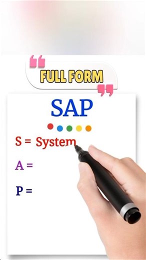 🔴SAP full form | Full form of sap | What is the full form of sap | SAP ka full form kya hota hai