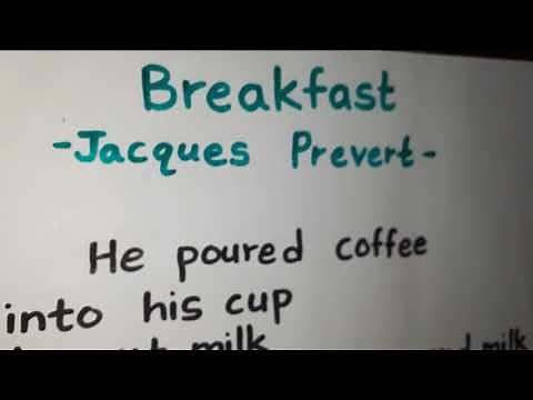 Analysis of the poem "Breakfast" by Jacques Prevert