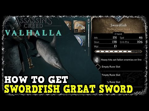 How to Get Swordfish Great Sword in Assassin's Creed Valhalla All Fishing Hut Deliveries