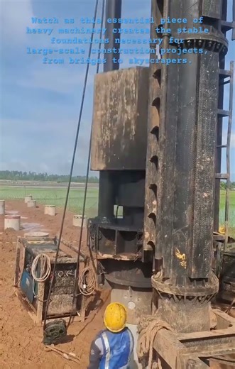 High-Impact Hydraulic Pile Driver in Action #Construction #Engineering #HeavyMachinery