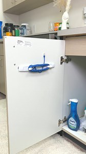 Create a DIY cleaning supply organizer with just rope and hooks! | The Imaginary Art Exhibit