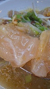 6.2K views · 38 reactions | Beef Tendon Pho My own version Beef tendon ( precooked) konnyaku shirataki noodle ginger paste annato oil fried garlic cilantro togue spring onion fish sauce pampalasa ground black pepper chili garlic oil | Mywayofeating | Facebook