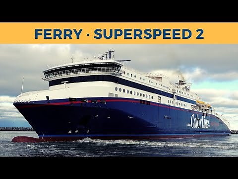 Departure of ferry SUPERSPEED 2, Hirtshals (Color Line)