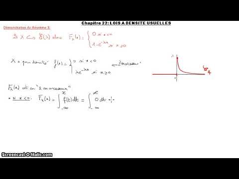 PostBac Probabilités: Fonction de répartition de la loi exponentielle - DÉMONSTRATION