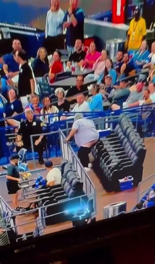 Guys pants fall while getting ball