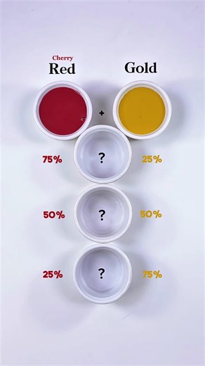 Let's Mixing Cherry Red + Gold Color 😍 #colormixing #painting #art #artandcraft #art