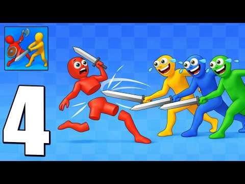 Ragdoll Sword Arena - Gameplay Walkthrough Part 4 - The Sword Man Fight 1vs Team (iOS, Android)